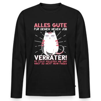 Jobwechsel Neuer Job Abschied Kollege neue Arbeit - Männer Premium Bio Langarmshirt - Schwarz - Vorne - Nico (187cm)