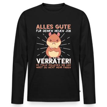 Jobwechsel Neuer Job Abschied Kollege neue Arbeit - Männer Premium Bio Langarmshirt - Schwarz - Vorne - Nico (187cm)