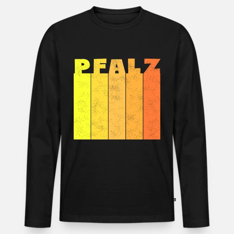 Pfalz Eifel Pfälzer vintage Geschenk - Männer Premium Bio Langarmshirt - Schwarz