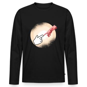 Programmierer Informatiker Informatik - Männer Premium Bio Langarmshirt - Schwarz - Vorne - Nico (187cm)