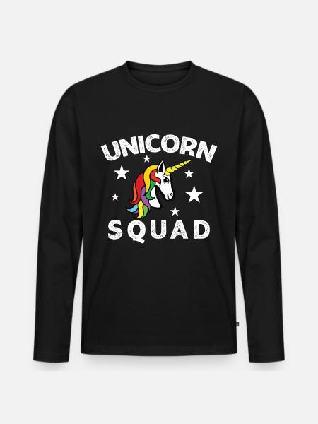 Unicorn Licorne Cheval Fabelwesen Unicorns - T-shirt manches longues Premium bio Homme - noir