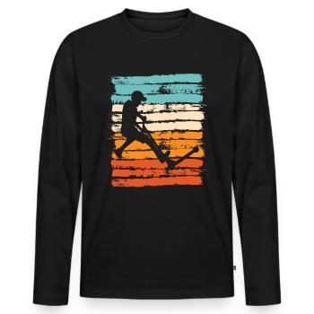 Scooter scooter pliante - T-shirt manches longues Premium bio Homme - noir - Devant - Nico (187cm)