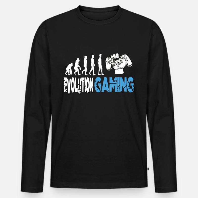 Evolution Gaming - Männer Premium Bio Langarmshirt - Schwarz