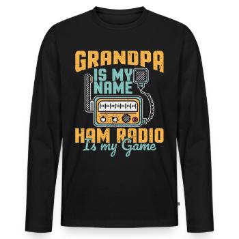 Funk Amateur Funker Funken Radio Hobby Geschenk - Männer Premium Bio Langarmshirt - Schwarz - Vorne - Nico (187cm)