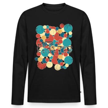 Train train train conducteurs de train - T-shirt manches longues Premium bio Homme - noir - Devant - Nico (187cm)