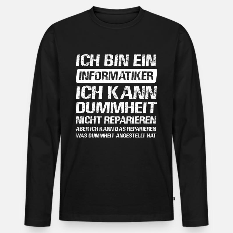 Informatiker Software Programmierer IT-Berater - Männer Premium Bio Langarmshirt - Schwarz