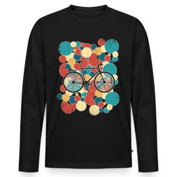 Bicycle workshop Bicycle fitter Bicycle - Men's Premium Organic Long Sleeve Shirt - black - Front - Nico (187cm)