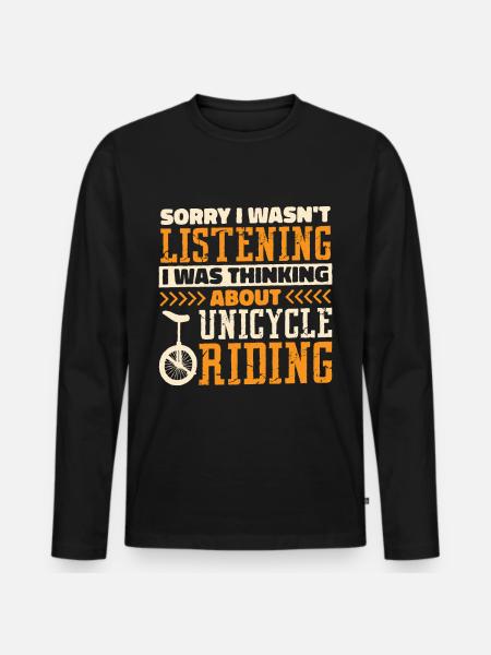 unicycle unicycle unicycler artist gift - Men's Premium Organic Long Sleeve Shirt - black