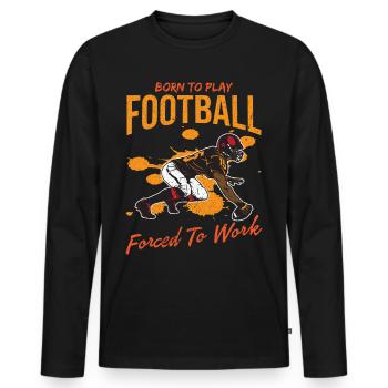 American Football Touchdown Quarterback Cadeau - T-shirt manches longues Premium bio Homme - noir - Devant - Nico (187cm)