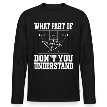 Basketball Coach Tactics Streetball Gift - Men's Premium Organic Long Sleeve Shirt - black - Front - Nico (187cm)