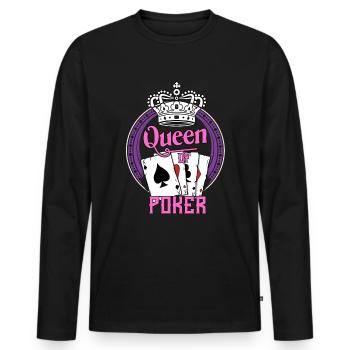 Poker Queen - Men's Premium Organic Long Sleeve Shirt - black - Front - Nico (187cm)