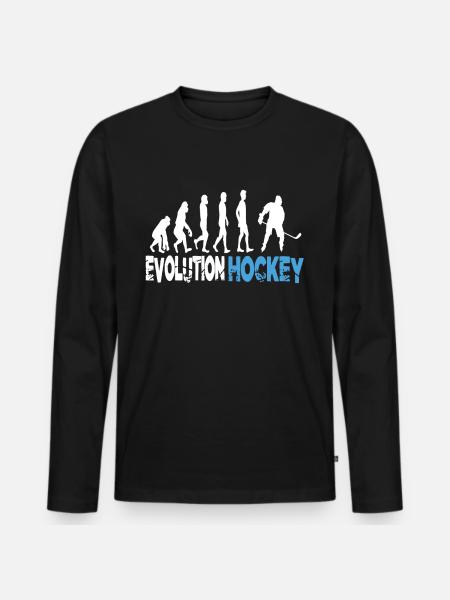 Evolution Hockey - Men's Premium Organic Long Sleeve Shirt - black