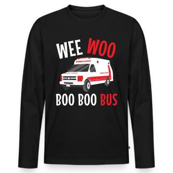 Sanitäter Wee Woo Bus Rettungsdienst - Männer Premium Bio Langarmshirt - Schwarz - Vorne - Nico (187cm)