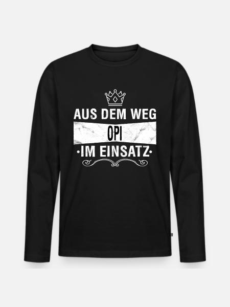 OPI - Männer Premium Bio Langarmshirt - Schwarz