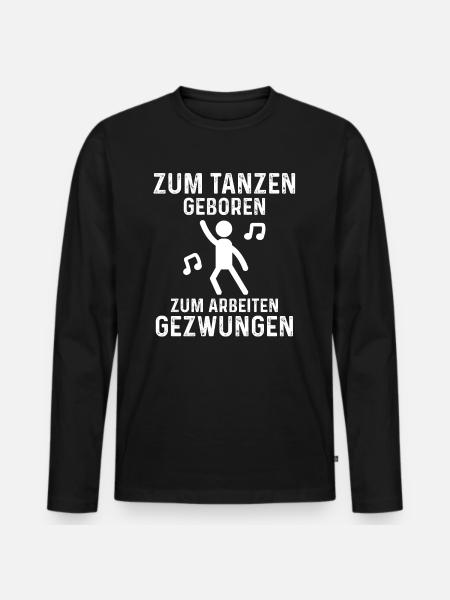tanzen - Männer Premium Bio Langarmshirt - Schwarz