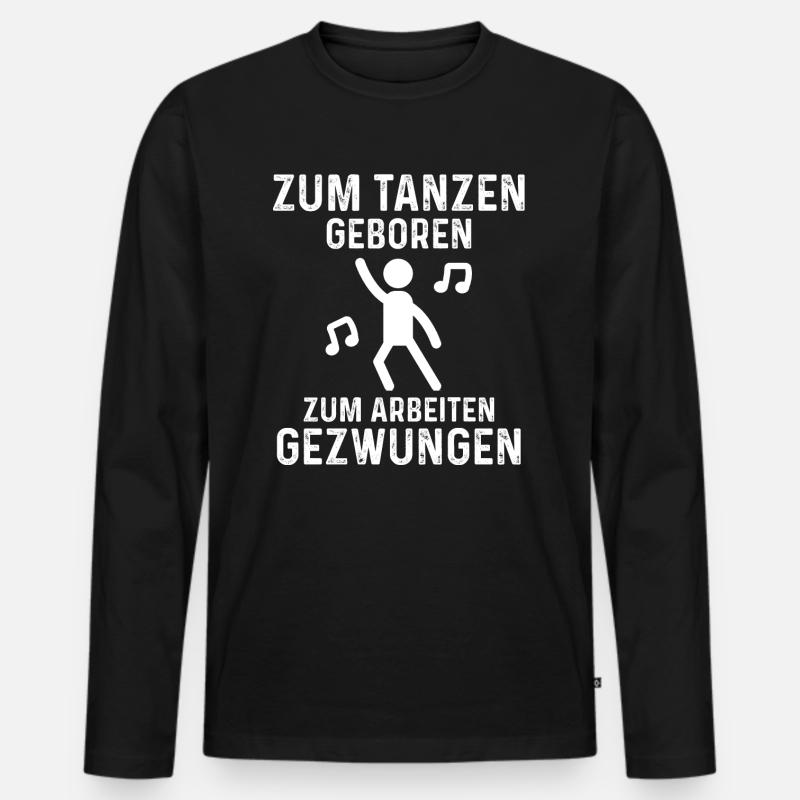 tanzen - Männer Premium Bio Langarmshirt - Schwarz