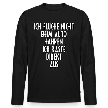 Disengage car engine sayings gift gift idea - Men's Premium Organic Long Sleeve Shirt - black - Front - Nico (187cm)