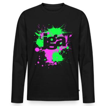 Patchs de trèfle JGA Bachelor Party - T-shirt manches longues Premium bio Homme - noir - Devant - Nico (187cm)
