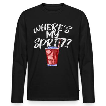 Cocktails - Men's Premium Organic Long Sleeve Shirt - black - Front - Nico (187cm)