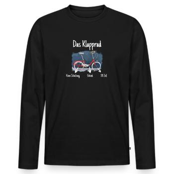 Das Klapprad - Beschreibung des Kultrads für Fans - Männer Premium Bio Langarmshirt - Schwarz - Vorne - Nico (187cm)