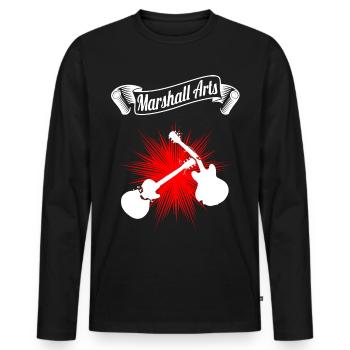Marshall Arts guitar - Men's Premium Organic Long Sleeve Shirt - black - Front - Nico (187cm)