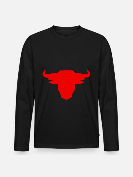 Bull spain torero bullfight cattle - Men's Premium Organic Long Sleeve Shirt - black