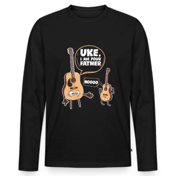 Uke I Am Your Father Geschenk Gitarrist - Männer Premium Bio Langarmshirt - Schwarz - Vorne - Nico (187cm)