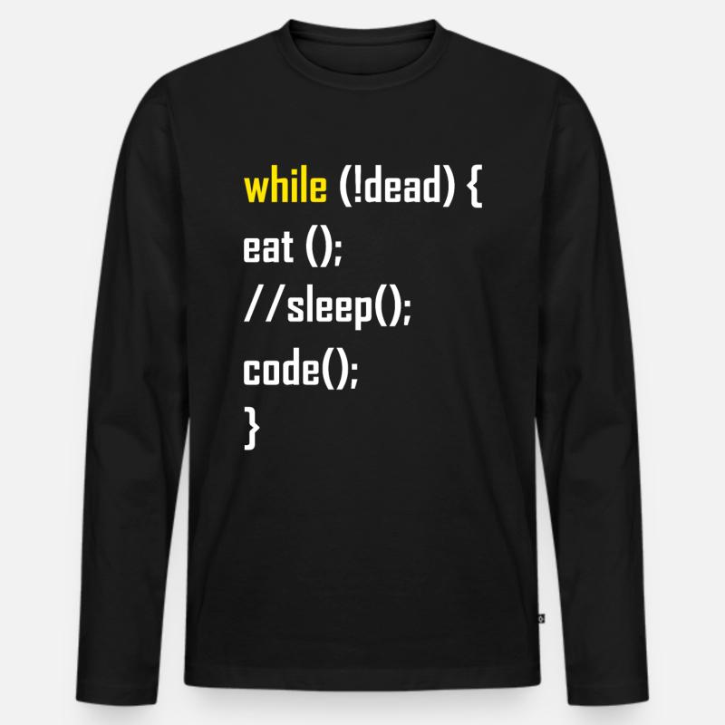 Programmer programming gift - Men's Premium Organic Long Sleeve Shirt - black