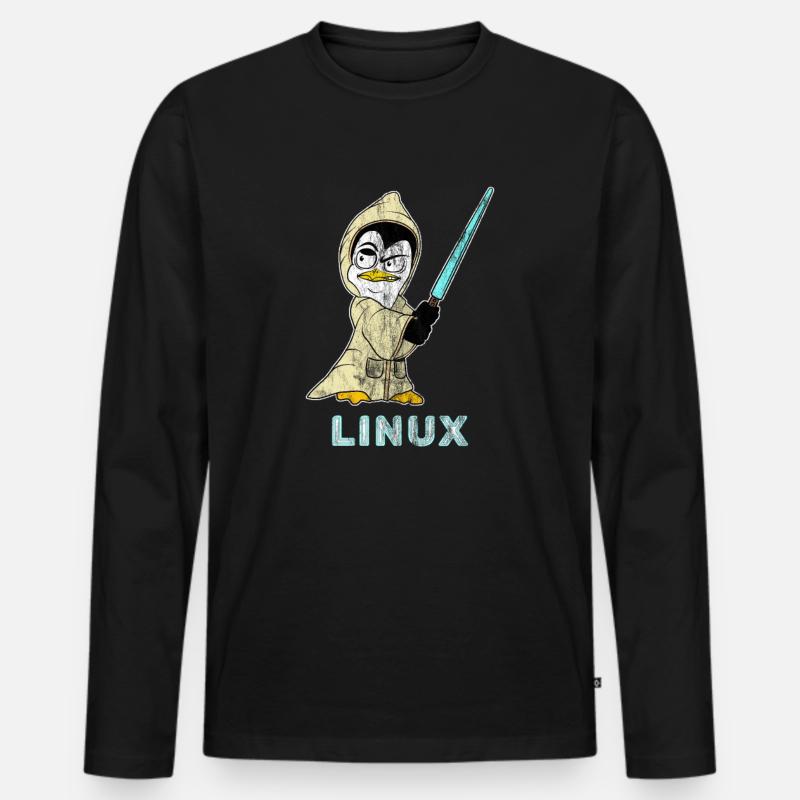 Nerd Linux computer scientist Linux software developer Men's Premium Organic Long Sleeve Shirt