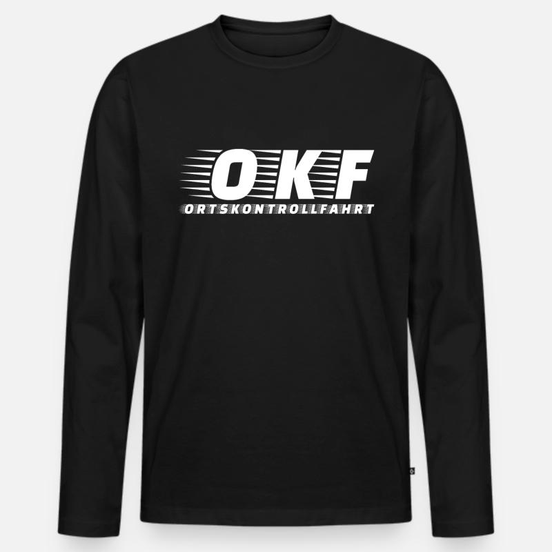 OKF Ortskontrollfahrt Geschenk Fahren - Männer Premium Bio Langarmshirt - Schwarz
