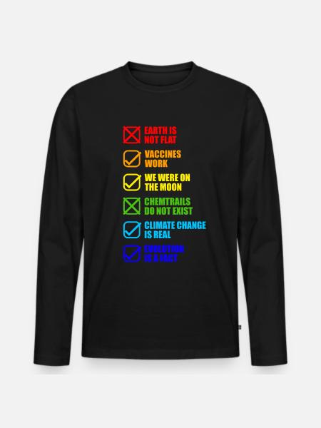 Samenzweringstheorieën Samenzwering grappig - Mannen Premium Bio shirt met lange mouwen - zwart