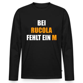 Rum Cola Party Alkohol Spruch Geschenk - Männer Premium Bio Langarmshirt - Schwarz - Vorne - Nico (187cm)