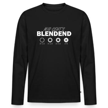 I'm doing great funny photographer gift idea - Men's Premium Organic Long Sleeve Shirt - black - Front - Nico (187cm)