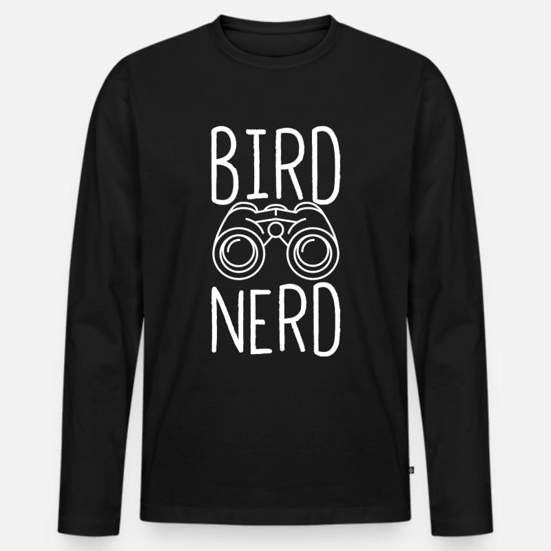 Bird Nerd Vogelbesitzer Vogelzucht Vogel - Männer Premium Bio Langarmshirt - Schwarz