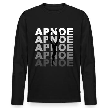 Apnoe Taucher Apnoetauchen Apnoe Taucherin - Männer Premium Bio Langarmshirt - Schwarz - Vorne - Nico (187cm)