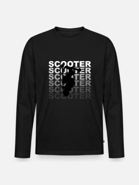Trick Løbehjul Tretroller Trick Scooter Backflip - Premium økologisk langærmet T-shirt til mænd - sort