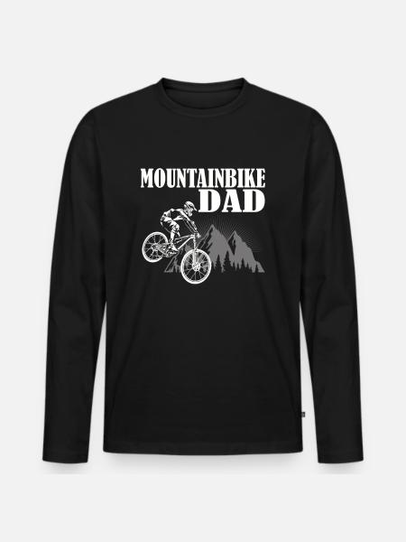 Mountain Bike Dad - Men's Premium Organic Long Sleeve Shirt - black