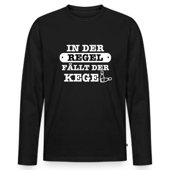 Kegel Spruch Kegler Bowling Kegelverein - Männer Premium Bio Langarmshirt - Schwarz - Vorne - Nico (187cm)