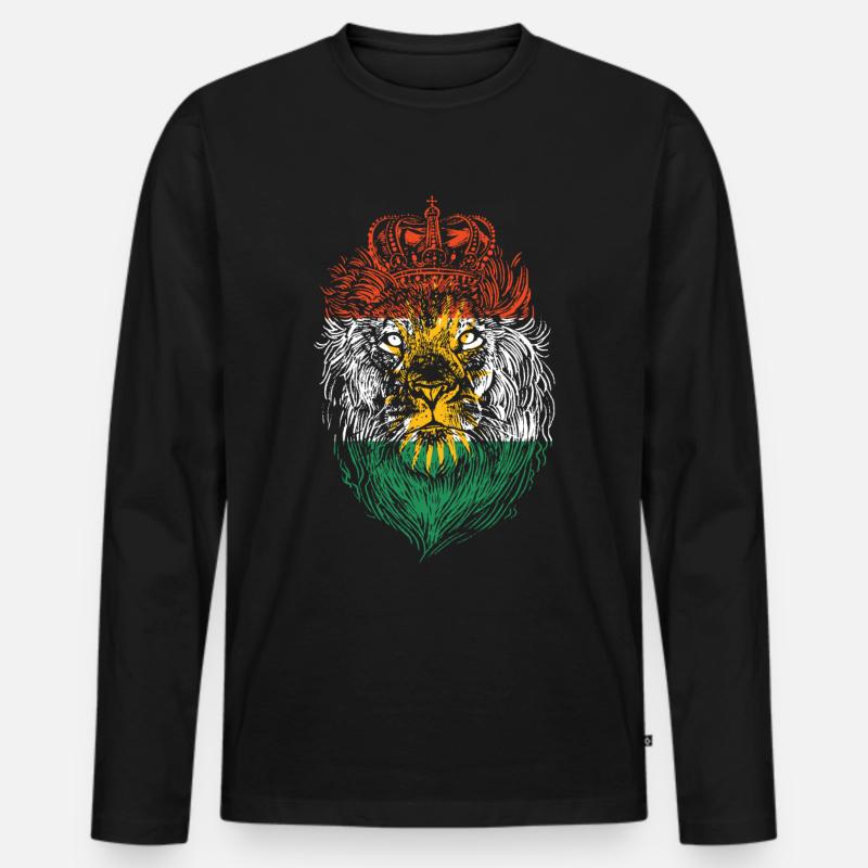 Kurdistan Löwe Kurde Kurden Kurdisch Geschenk - Männer Premium Bio Langarmshirt - Schwarz