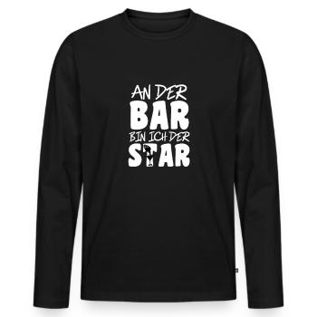 Barkeeper Bartender Spruch - Männer Premium Bio Langarmshirt - Schwarz - Vorne - Nico (187cm)