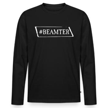 Hashtag Beamter Beamten Sprüche - Männer Premium Bio Langarmshirt - Schwarz - Vorne - Nico (187cm)