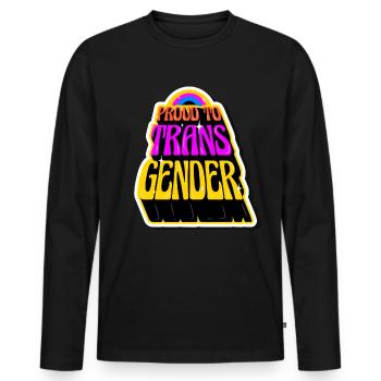 Transgenre Transgenre Transgenre - T-shirt manches longues Premium bio Homme - noir - Devant - Nico (187cm)