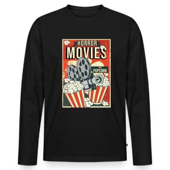 Films d’horreur Film d’horreur Film Horreur Poster Cadeau - T-shirt manches longues Premium bio Homme - noir - Devant - Nico (187cm)