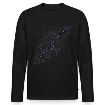 starlink Space Internet - T-shirt manches longues Premium bio Homme - noir - Devant - Nico (187cm)