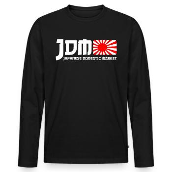 JDM Motorsport Auto Tuning Automotive - Men's Premium Organic Long Sleeve Shirt - black - Front - Nico (187cm)