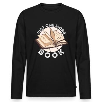 Only one book left - Men's Premium Organic Long Sleeve Shirt - black - Front - Nico (187cm)