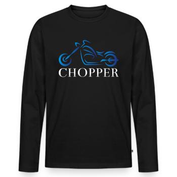 Ich Liebe Chopper - Männer Premium Bio Langarmshirt - Schwarz - Vorne - Nico (187cm)