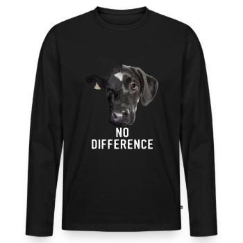 Pro Vegan No Difference Vegetarian Vegan Vegan - Men's Premium Organic Long Sleeve Shirt - black - Front - Nico (187cm)