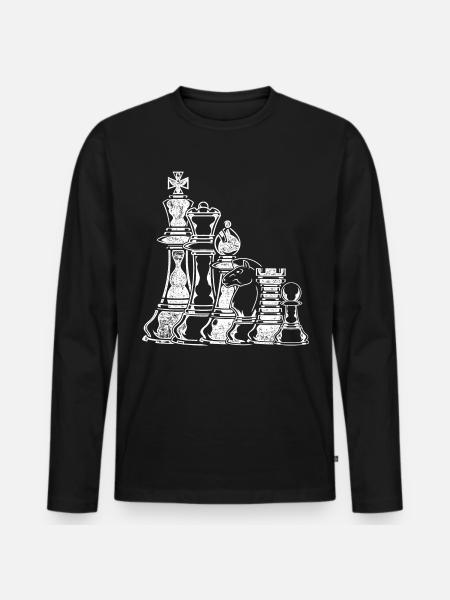 chess - Men's Premium Organic Long Sleeve Shirt - black