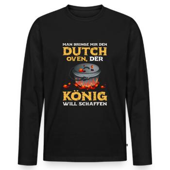 Man Bringe Mir Den Dutch Oven Grillmeister - Männer Premium Bio Langarmshirt - Schwarz - Vorne - Nico (187cm)